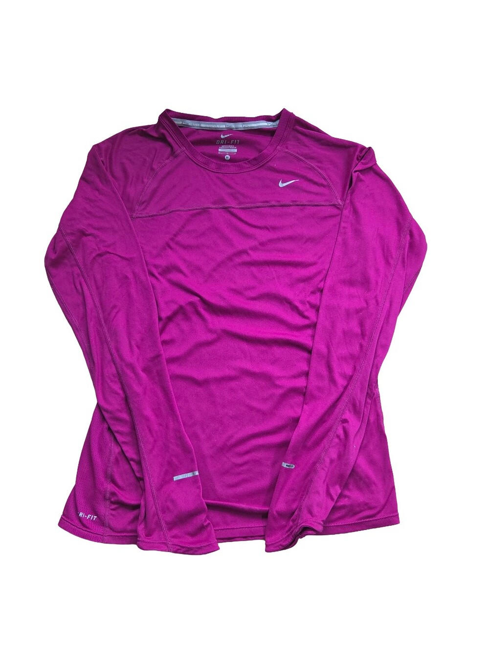 Nike Women's Miler Long Sleeve Dri-FIT Top - Magenta/Purple, Size M